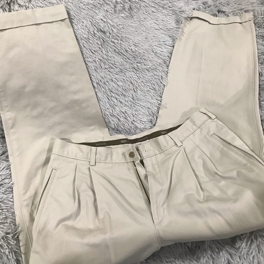 Men’s Savane (34x29) Pleated Khakis